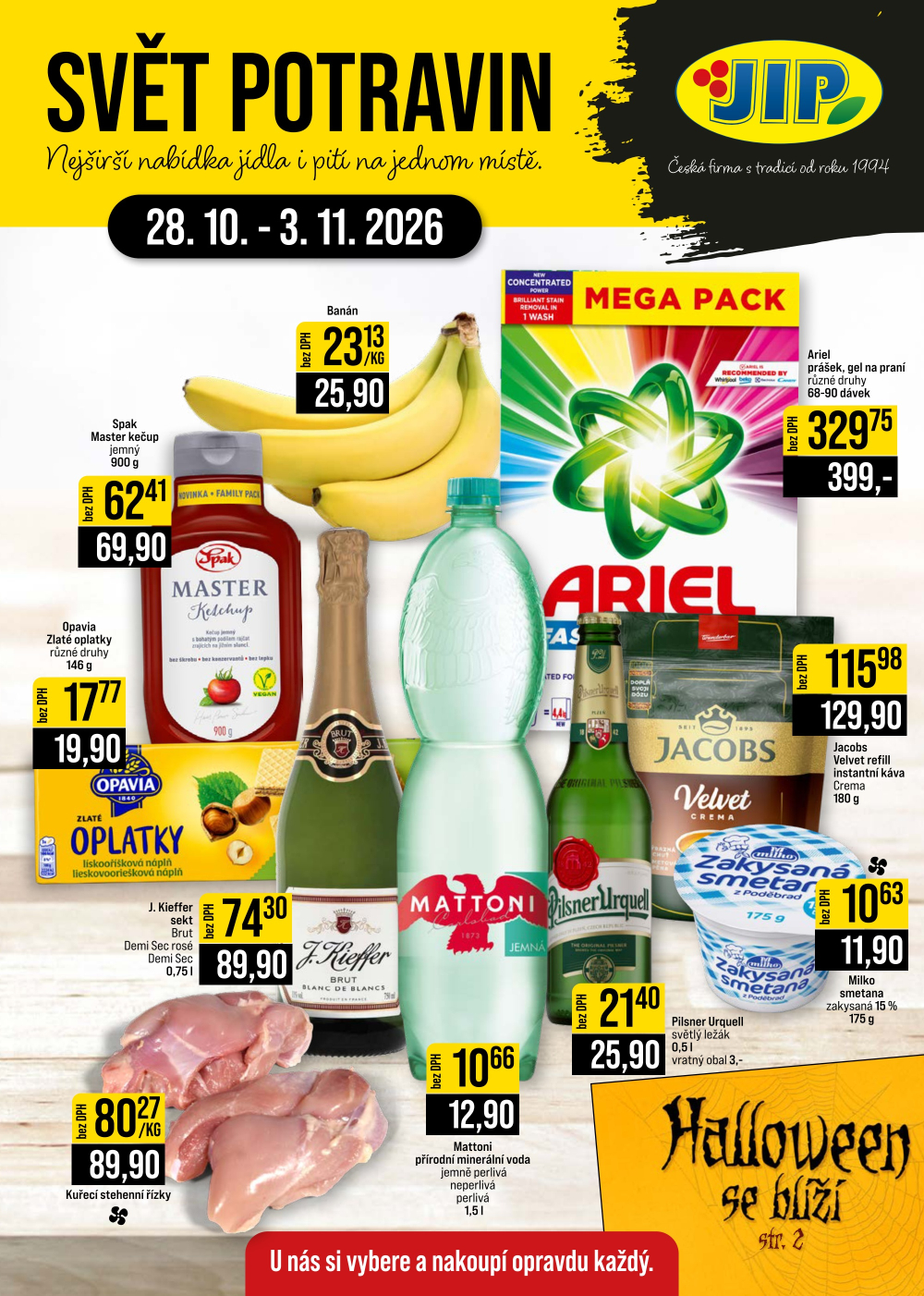 Leták JIP leták CC Cash & Carry - Brno, Ostrava, Praha, Polička, Olomouc, Karlovy Vary, Zlín, Jilemnice, Pardubice - strana 1