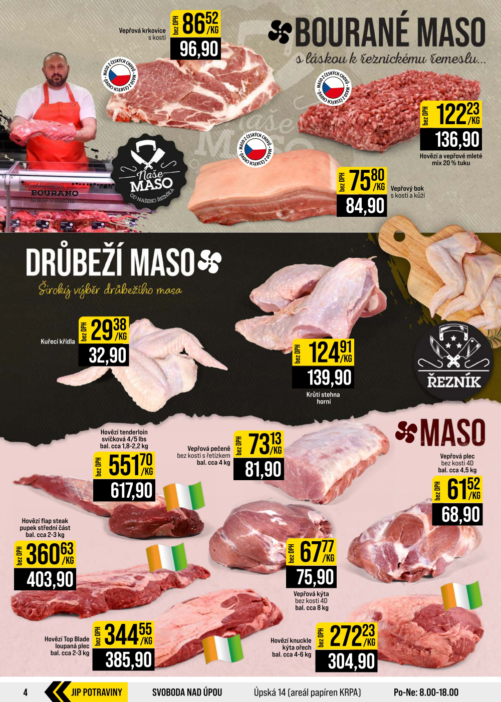 Leták JIP leták CC Cash & Carry - Brno, Ostrava, Praha, Polička, Olomouc, Karlovy Vary, Zlín, Jilemnice, Pardubice - strana 4