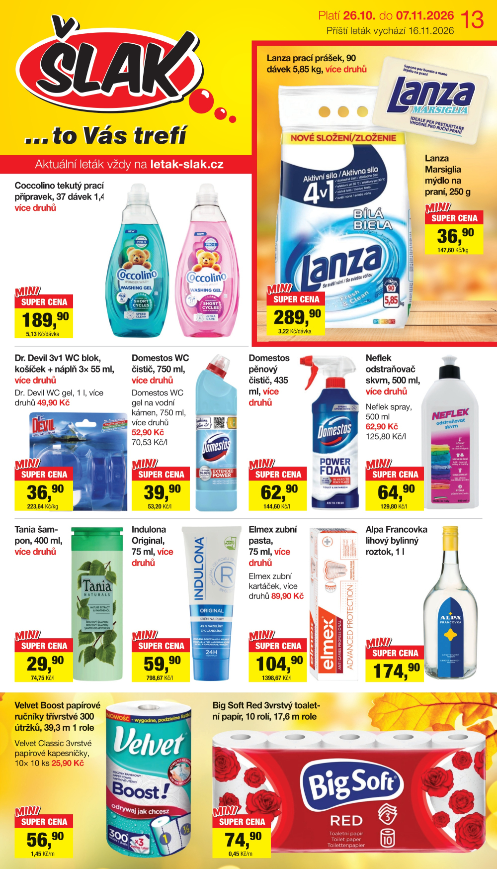 Leták Šlak drogerie leták - strana 1