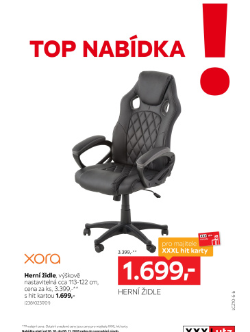 XXXLutz leták - TOP nabídka Herní židle