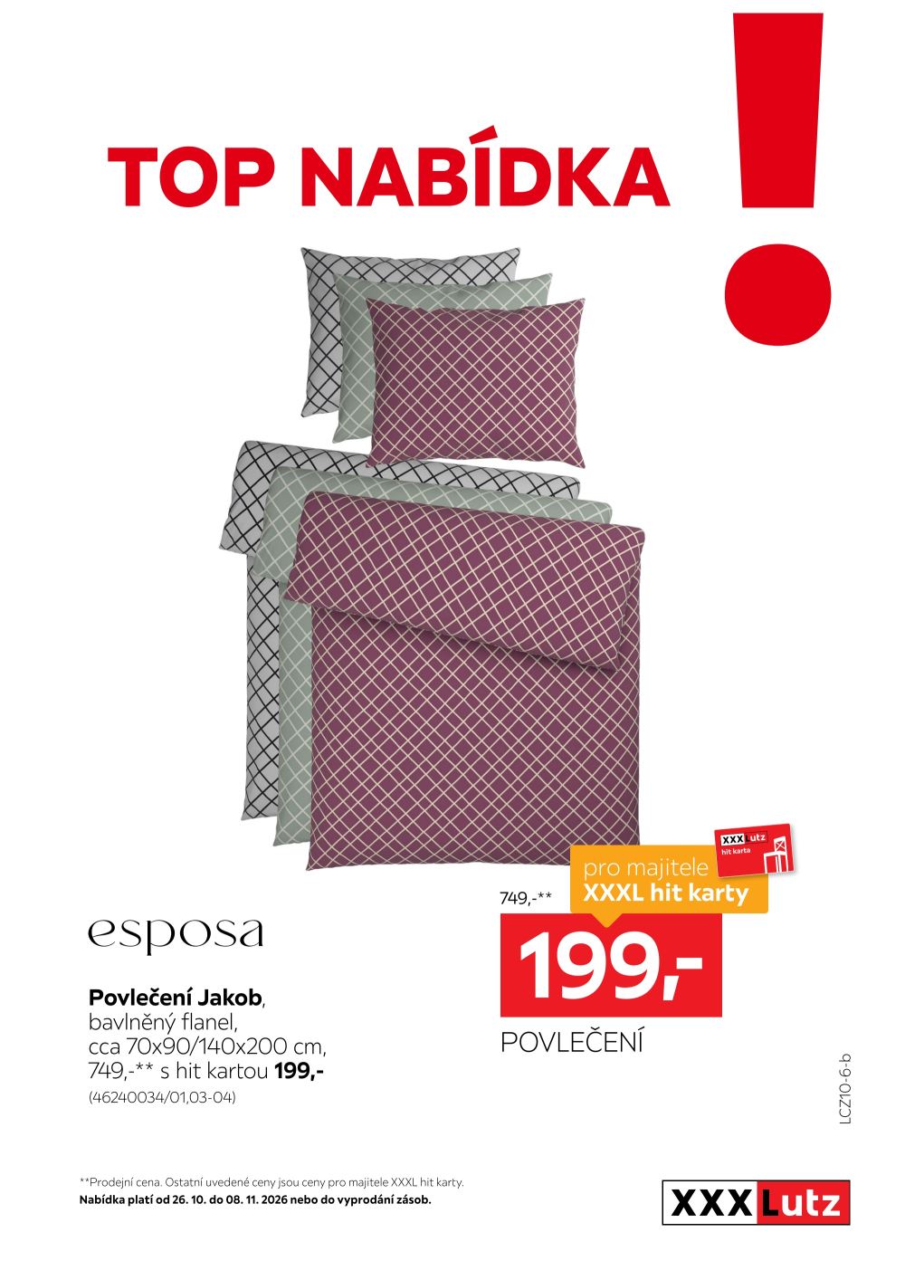 Leták XXXLutz leták - TOP nabídka Povlečení Jakob - strana 1