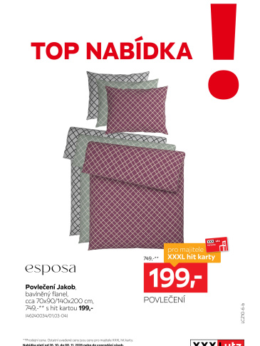 XXXLutz leták - TOP nabídka Povlečení Jakob