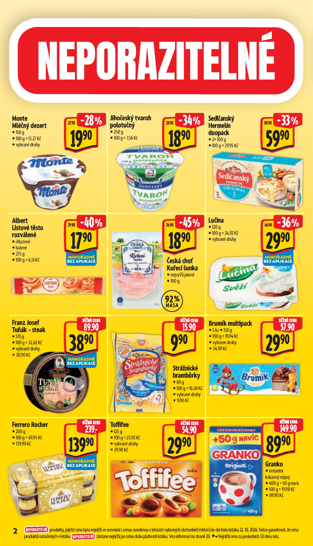 Leták Albert Supermarket leták - Příbor, Smetanova a Šumperk, Temenická - strana 10