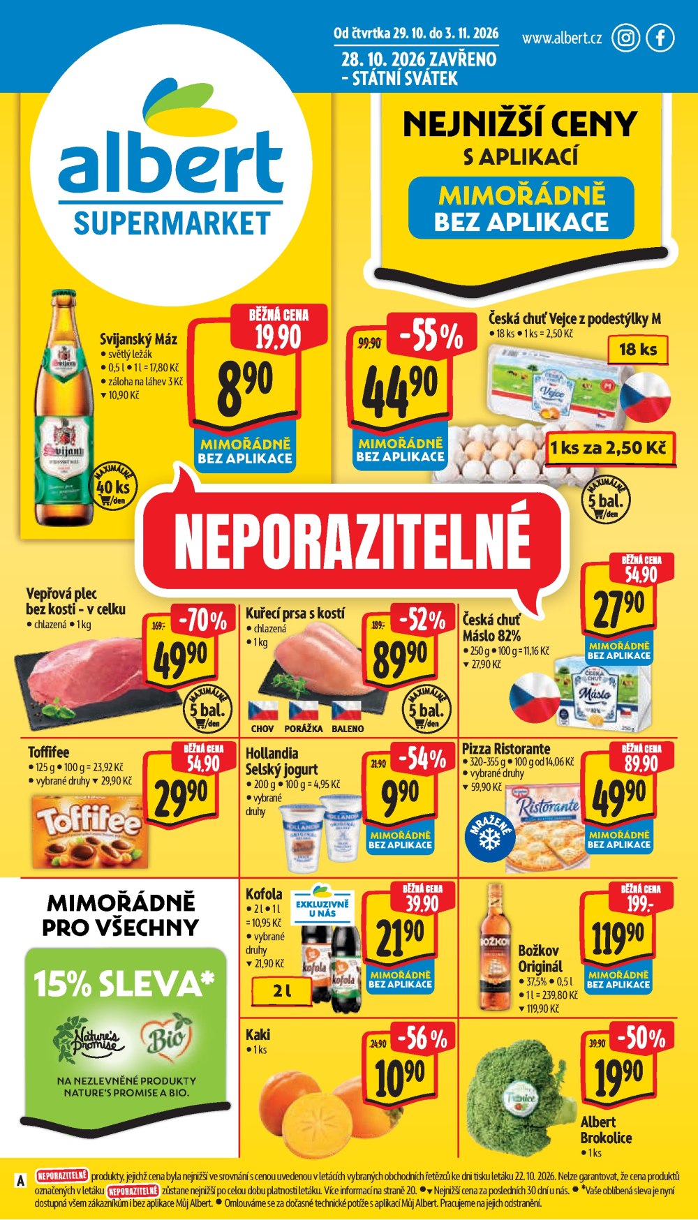 Leták Albert Supermarket leták - strana 1