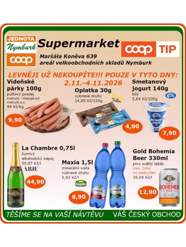 COOP Jednota Nymburk Supermarket leták