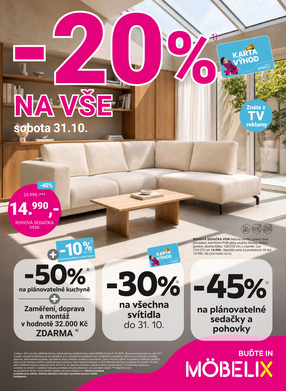 Leták Möbelix leták - 20 % na vše - strana 1