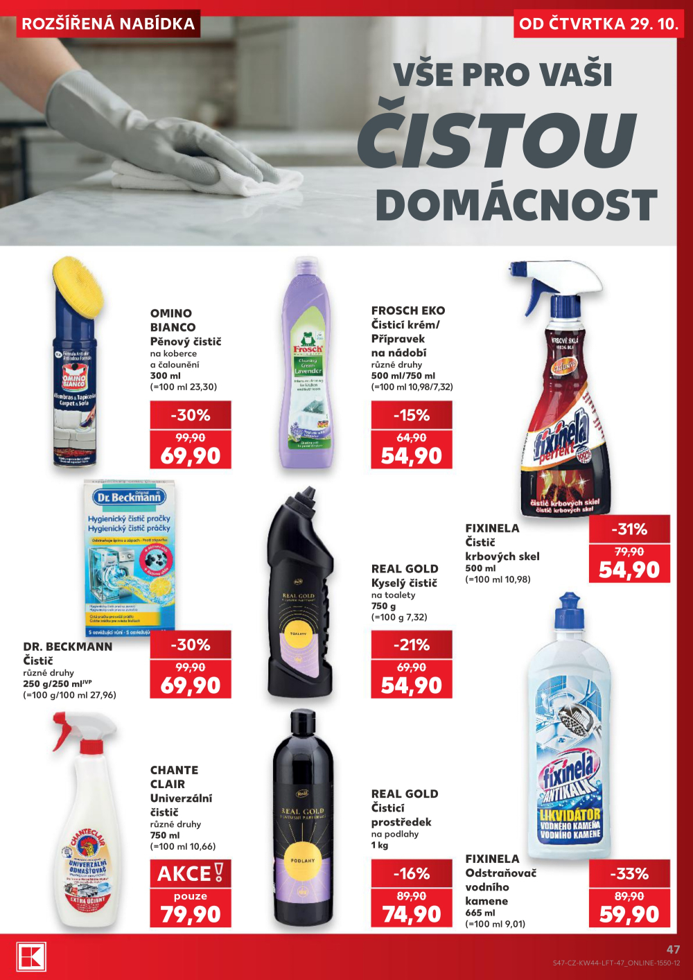 Leták Kaufland leták Praha 6 - Podbaba - strana 47