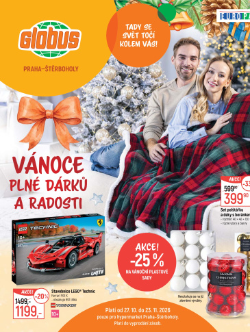 Globus leták Praha - Štěrboholy - Vánoce plné dárků a radosti