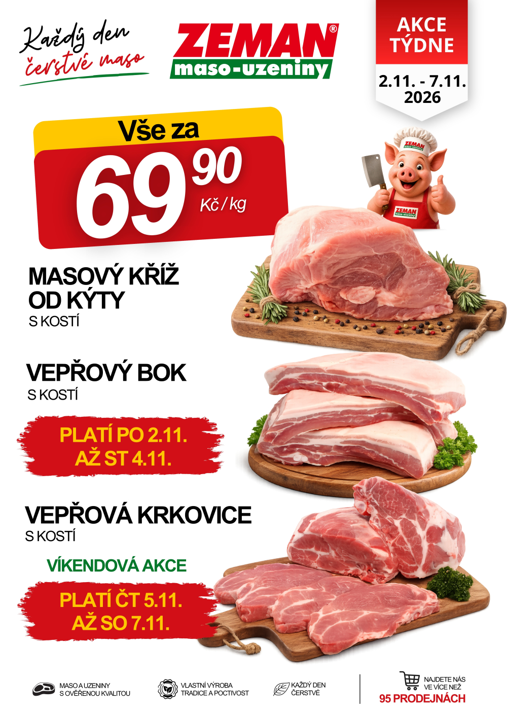 Leták ZEMAN maso - uzeniny leták - strana 1