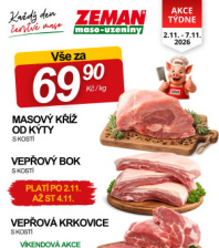 ZEMAN maso - uzeniny leták